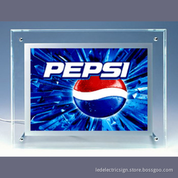 Beverage Crysyal Wall Mounted Advertising Light Boxes Crystal